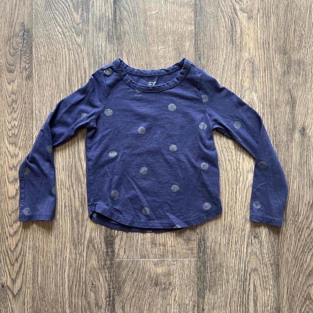 Vineyard Vines Blue Polka Dot Long-sleeve Shirt